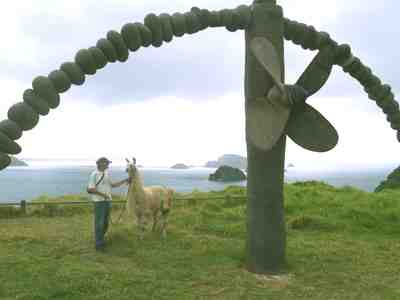 Peter at the Rainbow Warrior Monument