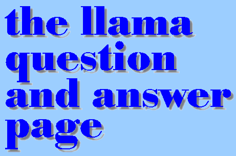Llama Question and Answer Page heading