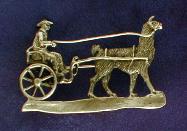 Gold llama and cart