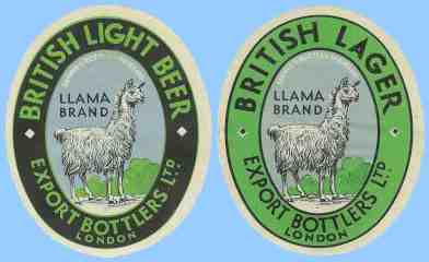 llama lager beer labels